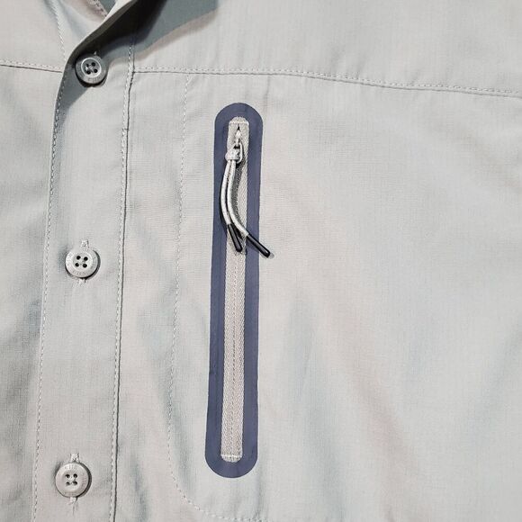 5.11 Tactical Shirt Men Small Tan Marksman Utility UPF 50 Short Sleeve Button Up - Picture 6 of 10